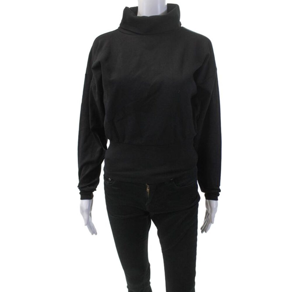 Kimberly Taylor Womens Long Sleeves Turtleneck Sweater Black Size Extra Small
